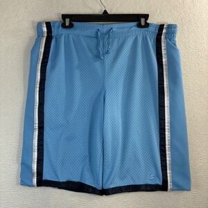 Y2K Starter Reversible Baggy Basketball Shorts Men M Blue Silky Loose Relaxed